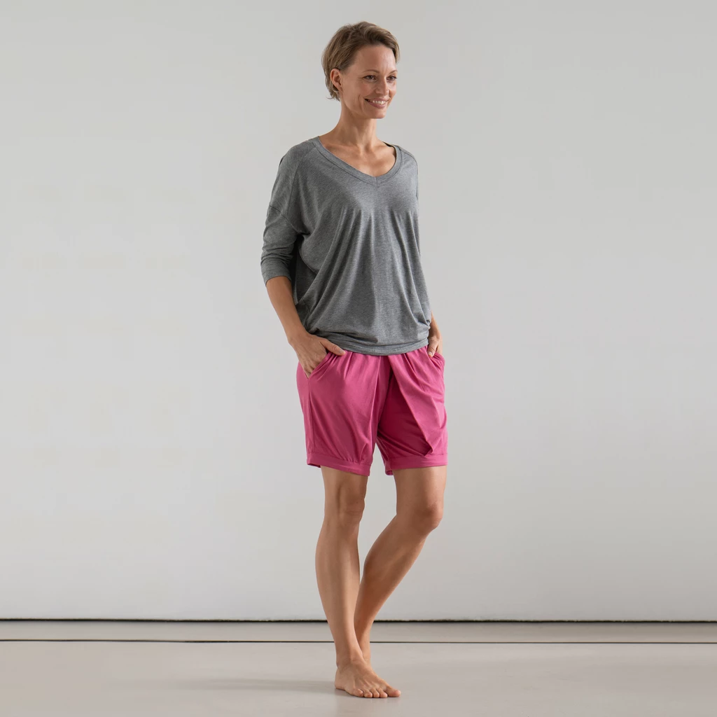 Sunday in Bed X Torquato Pyjamahose Mila Shorty Fuchsia XL