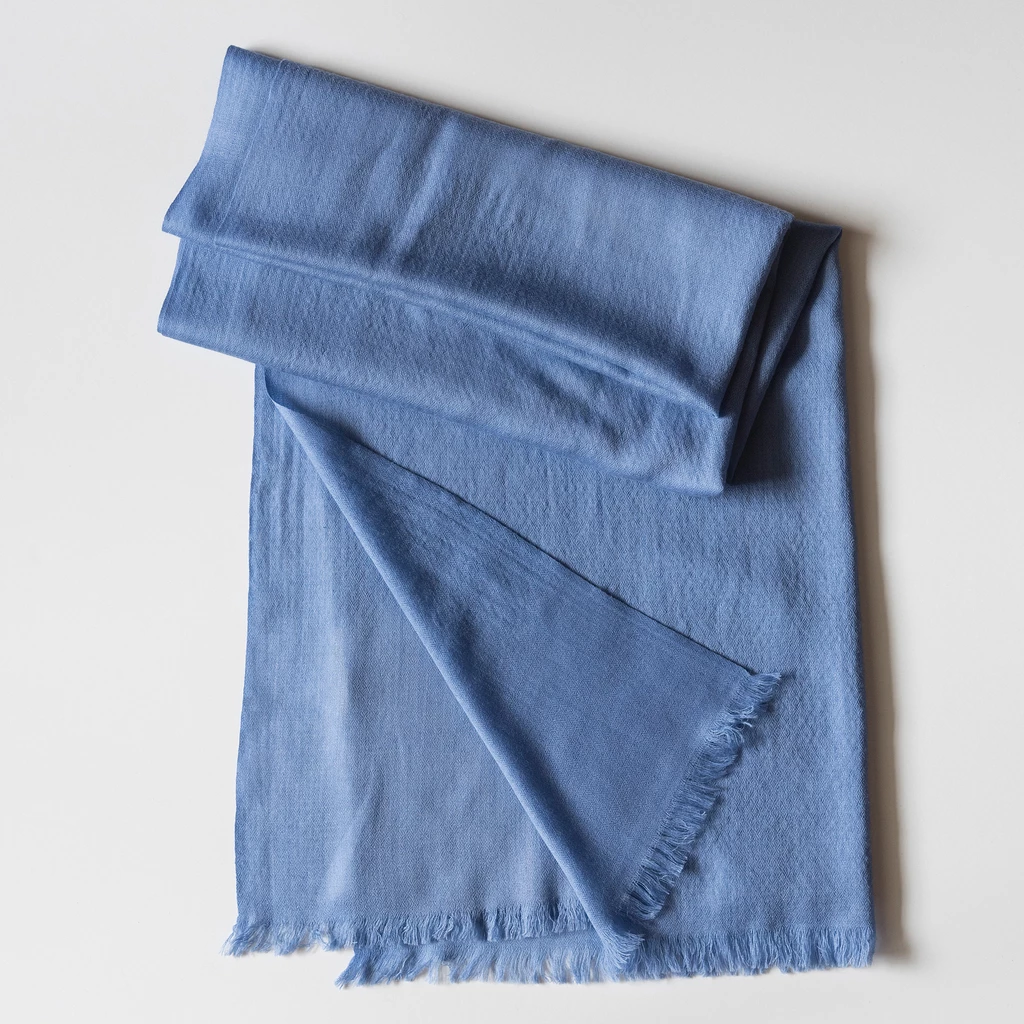 Kashmir Loom Wollschal Periwinkle