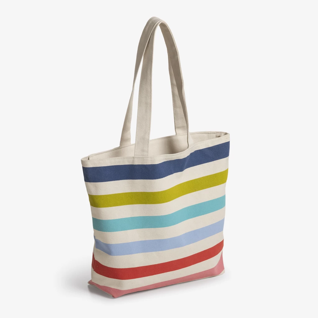 Canvas Tote Bag Coastal Stripes