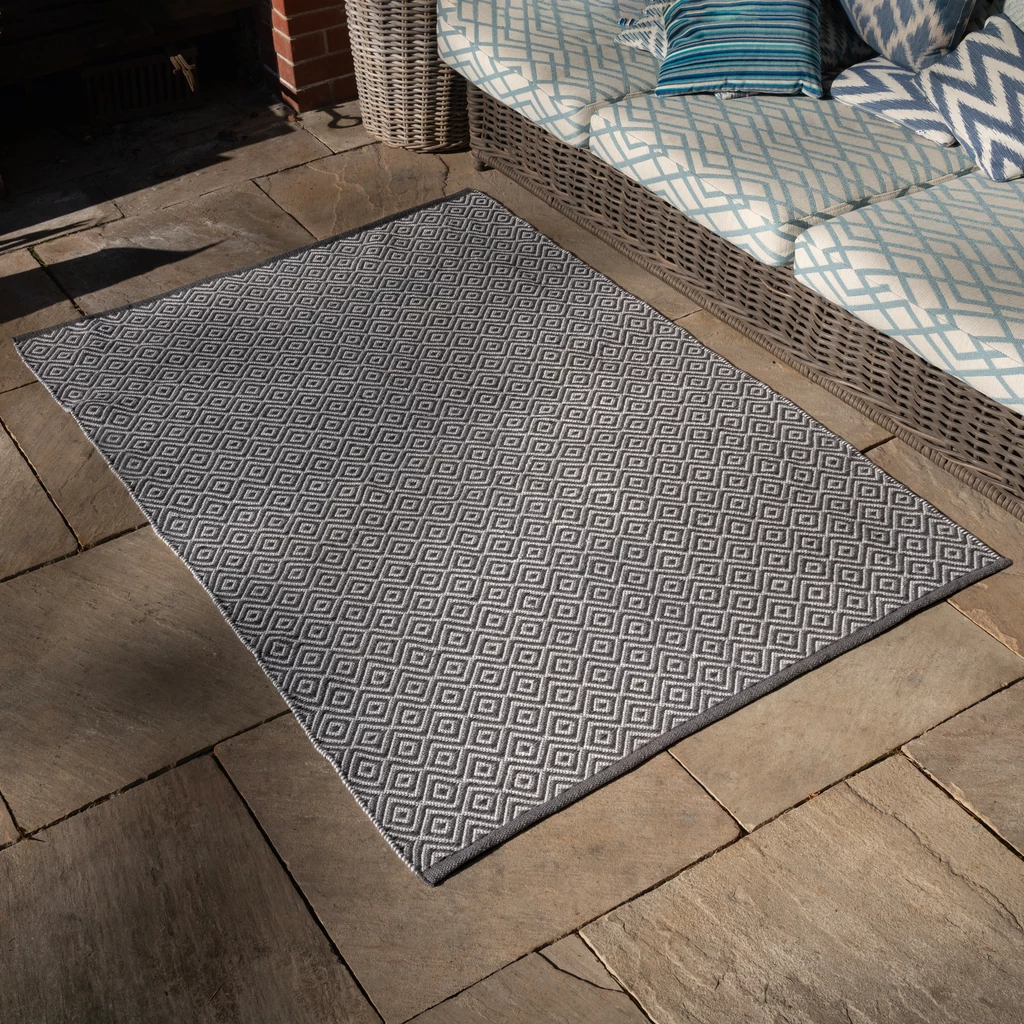 Outdoor-Teppich Nantucket Grau 120 x 180 cm