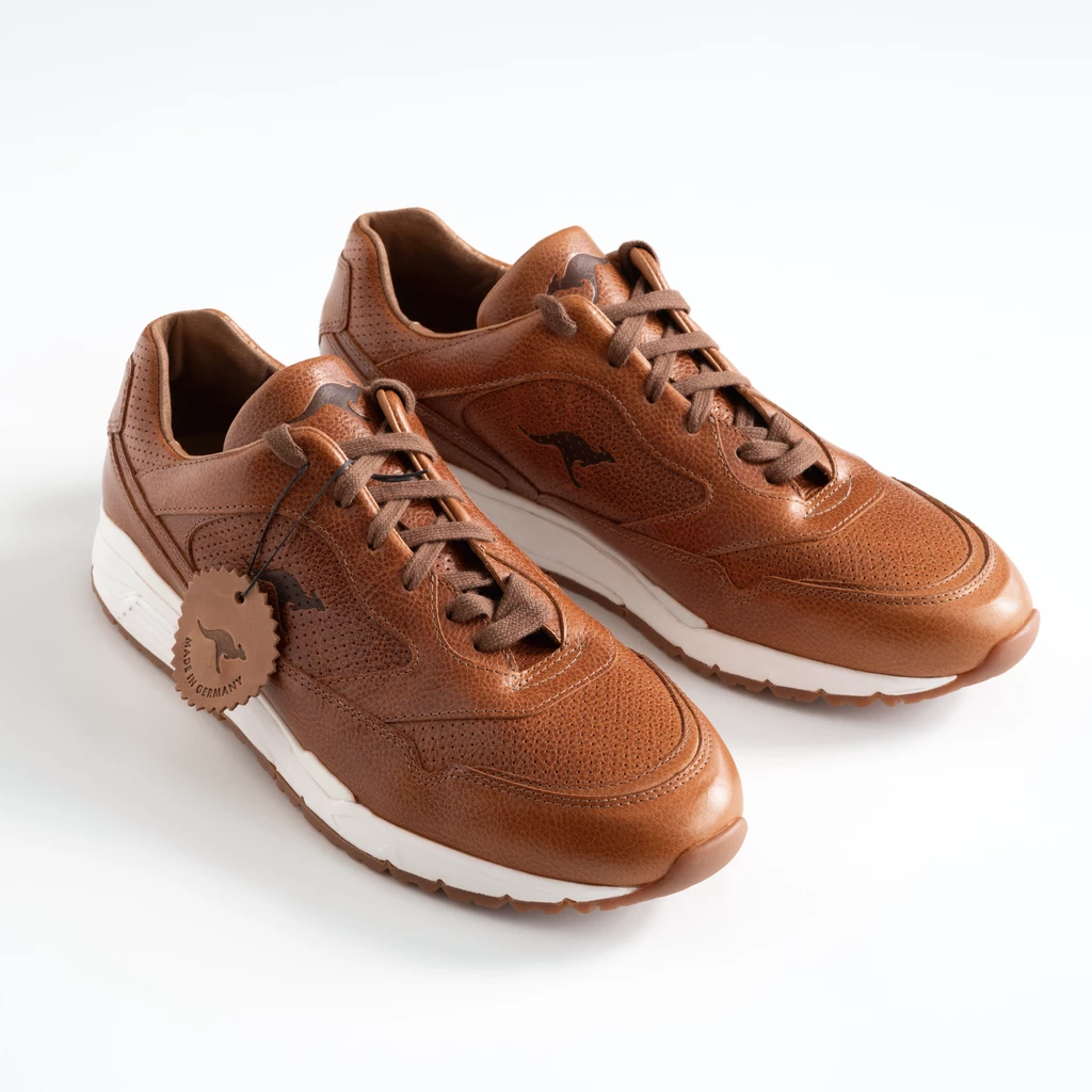 KangaROOS Leder-Sneaker Voltera Ultimate Cognac Gr. 42