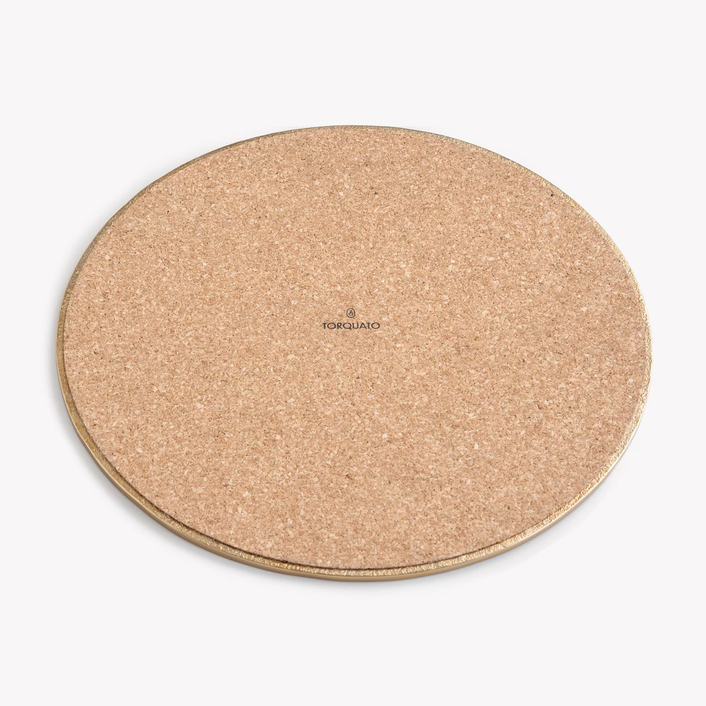 Platzteller Madras Bronzegold