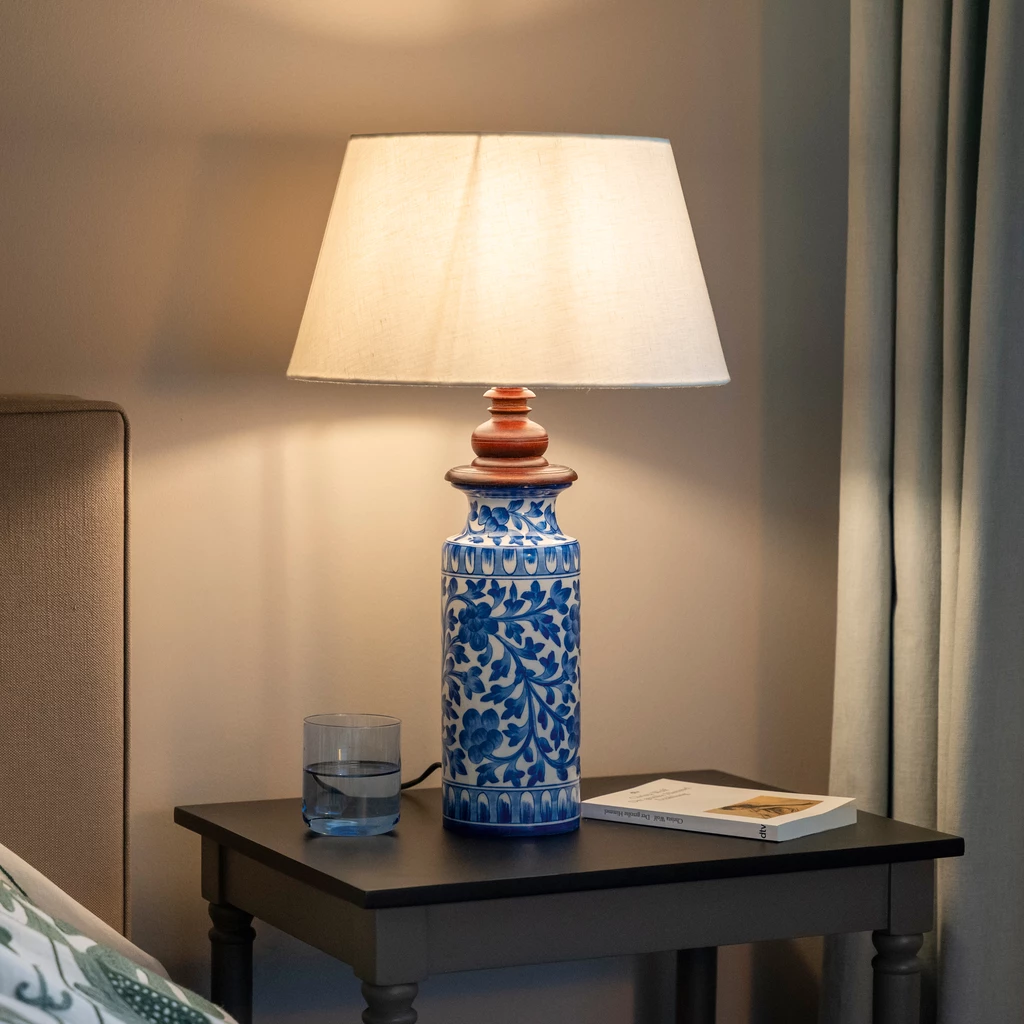Tischlampe Blue Pottery
