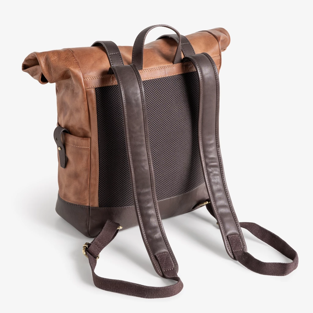 Leder Rolltop Rucksack Vicenza