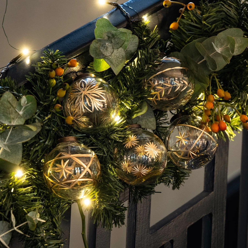 Christbaumkugeln Andalus Klar 6er-Set