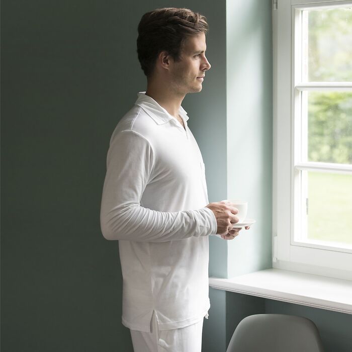 Sunday in Bed X Torquato Pyjamashirt Morris Weiß XL