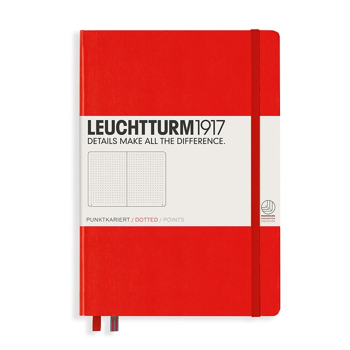 Leuchtturm1917 Notizbuch A5 dotted Rot