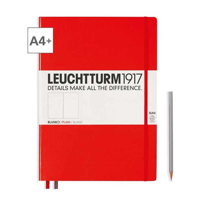 Leuchtturm1917 Notizbuch A4+Master Slim Blanko Rot