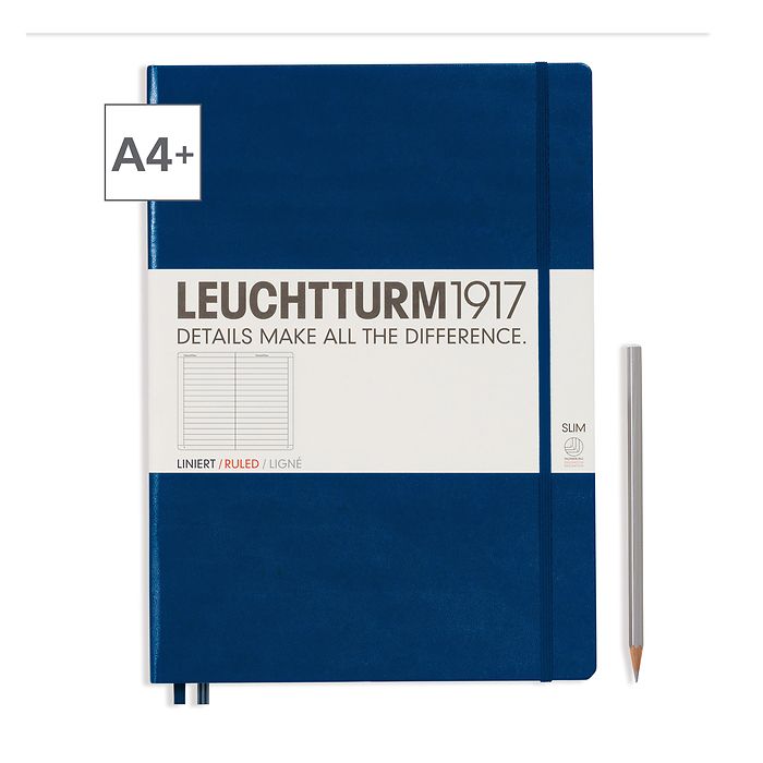 Leuchtturm1917 Notizbuch A4+ Master Slim Liniert Marine
