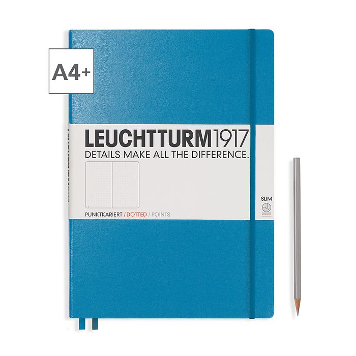 Leuchtturm1917 Notizbuch A4+ Master Slim Dotted Azur