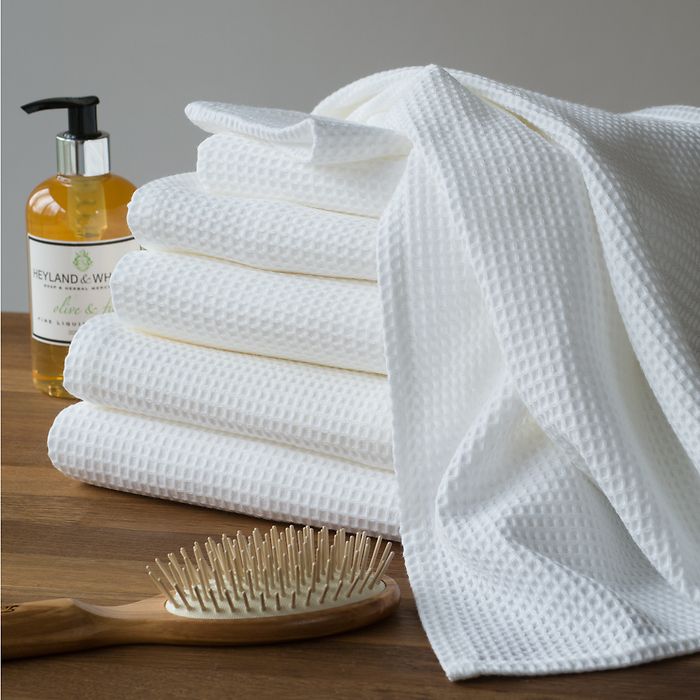 Waffelpiqué Handtücher und Badetücher