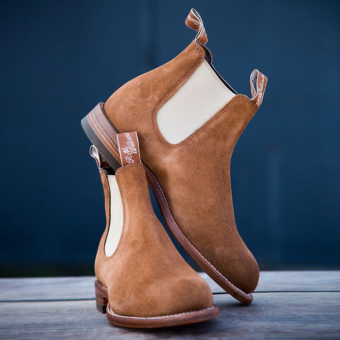 R.M. Williams Chelsea Boots Suede Braun