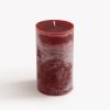Stumpenkerze 8,6 x 15 cm Weinrot