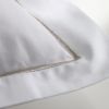 Baumwollsatinbettwäsche Nyx Perlweiß 40 x 40 cm - 5