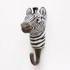 Handgeschnitzter Kleiderhaken Zebra