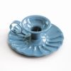 Kerzenhalter aus Aluminium Pale Blue