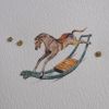 Bestickte Glückwunschkarten Schaukelpferd - 2
