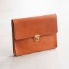 Hammann Underarm Document Case aus Stierleder Cognac