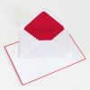 25 A5 Briefbögen & Umschläge Crown Mill Weiß/Rot