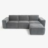 Modulares Sofa Estrade 4-Sitzer Kieselgrau
