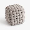 Samtpouf Knot Beige
