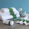 Handtuch mit Chenille-Bordüre Grün - 3