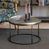 Couchtisch Madras rund 69 cm Zinngrau - 3