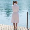 Rhomtuft Frottee-Bademantel weiss M - 3