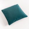 Samt-Kissenhülle Audrey mit Füllung Petrol / Mint