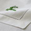 Serviette 50 x 50 cm Grüner Hirsch Leinen - 2