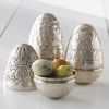Versilberte Ostereier Set mit 3 kleinen Eiern - 2