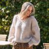Americandreams Mohair-Pullover Milana Beige XL - 3